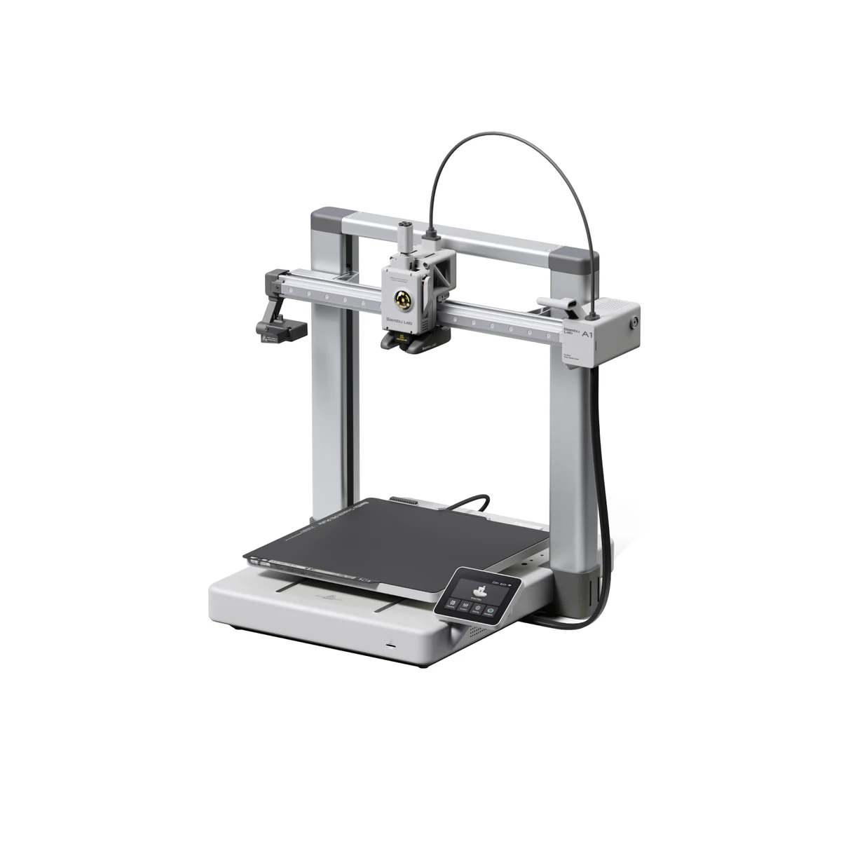 Bambu Lab A1 standalone printer, elevated three-quarter view